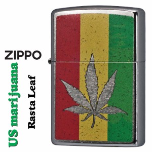 zippo  ジッポー マリファナ　Rasta Leaf  ラスタリーフ  2024年　USモデル ストリートクローム Z207-112482 ヤマトメール便対応