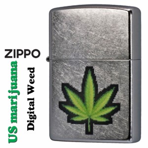 父の日：zippo  ジッポー  マリファナ　Digital Weed デジタルウィード  2024年　USモデル ストリートクローム Z207-112484  ヤマトメー