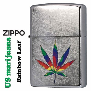 zippo  ジッポー マリファナ　Rainbow Leaf レインボーリーフ  2024年　USモデル ストリートクローム Z207-112500 ヤマトメール便対応