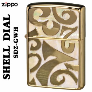 zippo ジッポーライター  Shell Dial　シェルダイアル　貝貼り シェル 深彫り彫刻金ポリッシュ仕上げSDZ-GWH ヤマトメール便対応 