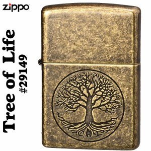 父の日：zippo ライター  ジッポーライター   Tree of  Ｌｉｆｅ　アンティーク・ブラス　＃29149 送料無料 ヤマトメール便対応 