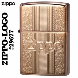 当店在庫限りで終了   zippo ジッポーライター   Logo Pattern　ハイポリッシュ・ブラス　#29677  ヤマトメール便対応 