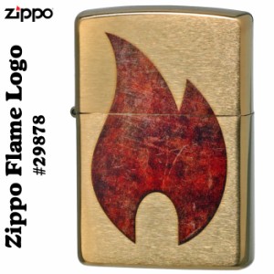 (メーカー無くなり次第終了予定) zippo ジッポーライター Zippo Flame Logoブラッシュブラス#29878 ヤマトメール便対応 