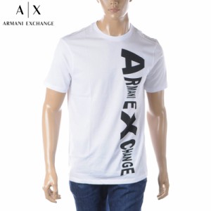 アルマーニエクスチェンジ A|X ARMANI EXCHANGE Tシャツ メンズ クルーネック 半袖 3RZTAE ZJGCZ ホワイト