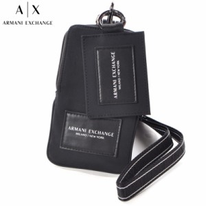 アルマーニエクスチェンジ スマートフォンホルダー ARMANI EXCHANGE A|X ブランド ポーチ ケース 958491 3F883 ブラック 2023秋冬新作