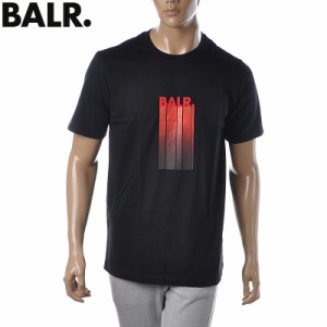 ボーラー BALR. クルーネックTシャツ 半袖 メンズ ブランド OLAF STRAIGHT BALR. LOGO GRADIENTＴ B1112.1088 ブラック