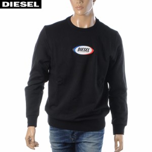 ディーゼル DIESEL クルーネックスウェット メンズ トレーナー ブランド S-GIRK-N85 A01074-0TAZM ブラック