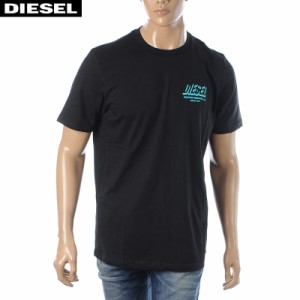 ディーゼル DIESEL Tシャツ 半袖 クルーネック メンズ T-JUST-A33 A01850-0GRAM ブラック