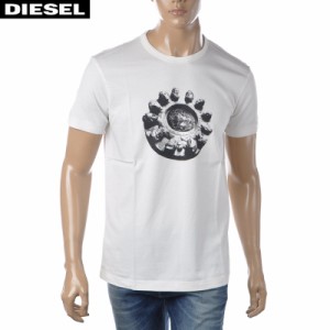 ディーゼル DIESEL クルーネックTシャツ 半袖 メンズ ブランド T-DIEGOR-C1 A03774-0TDAN ホワイト