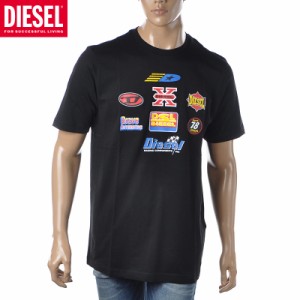 ディーゼル DIESEL クルーネックTシャツ 半袖 メンズ ブランド T-JUST-K1 A03825-0GRAI ブラック