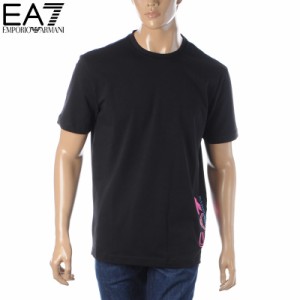 エンポリオアルマーニ EA7 EMPORIO ARMANI Tシャツ 半袖 クルーネック メンズ 3KPT23 PJ9TZ ブラック