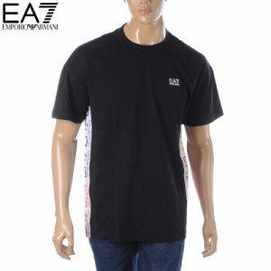 エンポリオアルマーニ EA7 EMPORIO ARMANI Tシャツ 半袖 クルーネック メンズ 3KPT13 PJ02Z ブラック