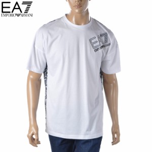 エンポリオアルマーニ EA7 EMPORIO ARMANI クルーネックTシャツ 半袖 メンズ ブランド 3LPT34 PJ02Z ホワイト