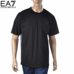 エンポリオアルマーニ EA7 EMPORIO ARMANI クルーネックTシャツ 半袖 メンズ ブランド 3LPT34 PJ02Z ブラック