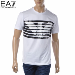 エンポリオアルマーニ EA7 EMPORIO ARMANI クルーネックTシャツ 半袖 メンズ ブランド 3LPT60 PJ3NZ ホワイト