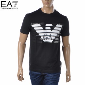 エンポリオアルマーニ EA7 EMPORIO ARMANI クルーネックTシャツ 半袖 メンズ ブランド 3LPT60 PJ3NZ ブラック