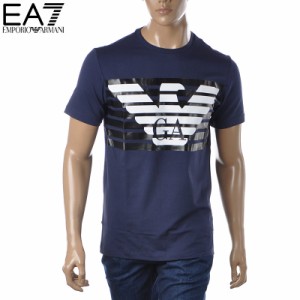 エンポリオアルマーニ EA7 EMPORIO ARMANI クルーネックTシャツ 半袖 メンズ ブランド 3LPT60 PJ3NZ ネイビー