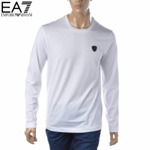 エンポリオアルマーニ EA7 EMPORIO ARMANI クルーネックTシャツ メンズ ブランド 長袖 ロンT 8NPT09 PJNQZ ホワイト