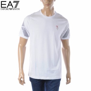 エンポリオアルマーニ EA7 EMPORIO ARMANI Tシャツ メンズ ブランド クルーネック 3RPT03 PJ3BZ ホワイト