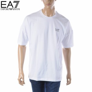 エンポリオアルマーニ EA7 EMPORIO ARMANI Tシャツ メンズ ブランド クルーネック 半袖 3RPT12 PJLBZ ホワイト