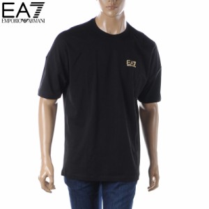エンポリオアルマーニ EA7 EMPORIO ARMANI Tシャツ メンズ ブランド クルーネック 半袖 3RPT12 PJLBZ ブラック