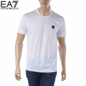 エンポリオアルマーニ EA7 EMPORIO ARMANI Tシャツ メンズ ブランド クルーネック 半袖 3RPT41 PJNTZ ホワイト