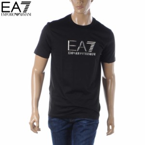 エンポリオアルマーニ EA7 EMPORIO ARMANI クルーネック Tシャツ メンズ ブランド 半袖 3RPT71 PJM9Z ブラック
