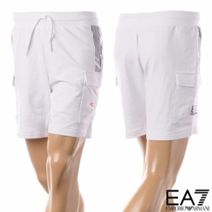 エンポリオアルマーニ EA7 EMPORIO ARMANI ショートパンツ メンズ スウェット ブランド 3RPS55 PJLIZ ホワイト