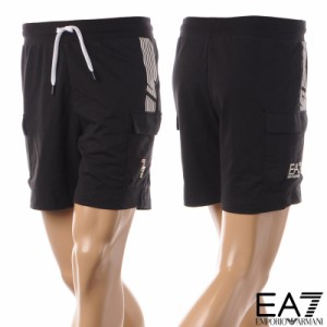 エンポリオアルマーニ EA7 EMPORIO ARMANI ショートパンツ メンズ スウェット ブランド 3RPS55 PJLIZ ブラック