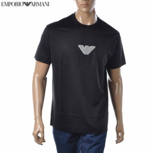 エンポリオアルマーニ EMPORIO ARMANI クルーネックTシャツ 半袖 メンズ ブランド 3L1TCD 1JUVZ ブラック