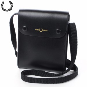 フレッドペリー FRED PERRY ショルダーバッグ ブランド L4331 Burnished Leather Pouch ブラック 2024春夏新作