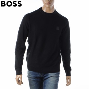 ヒューゴボス HUGO BOSS ニット セーター メンズ ブランド クルーネック 50474873 10243376 ブラック 2023秋冬新作