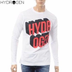 ハイドロゲン HYDROGEN クルーネックTシャツ 長袖 メンズ 225608 ホワイト