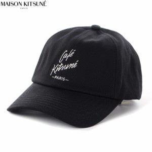 メゾンキツネ MAISON KITSUNE キャップ 帽子 ブランド カフェ キツネ 6P キャップ ニュー シェイプ SPCKNPMU06101 ブラック 2024春夏新作