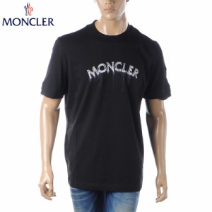 モンクレール MONCLER Tシャツ メンズ クルーネック 8C00002 89A17 ブラック 2024春夏新作