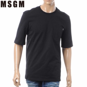 エムエスジーエム MSGM クルーネックTシャツ 半袖 メンズ 2440MM71 ブラック