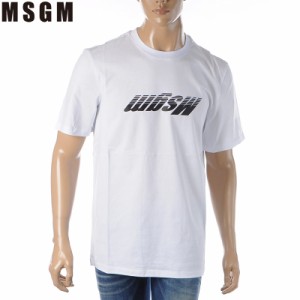 エムエスジーエム MSGM クルーネックTシャツ 半袖 メンズ 2840MM109 207098 ホワイト