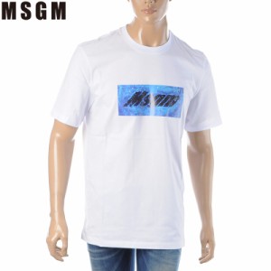 エムエスジーエム MSGM クルーネックTシャツ 半袖 メンズ 2840MM230 207098 ホワイト