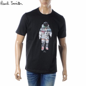 ポールスミス PAUL SMITH Tシャツ メンズ 半袖 クルーネック M2R 011R MP4445 ブラック 2024春夏新作