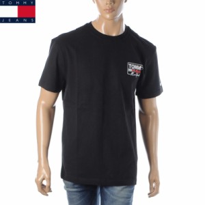 トミージーンズ TOMMY JEANS Tシャツ 半袖 クルーネック メンズ DM0DM10216 ブラック