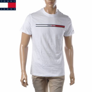 トミージーンズ TOMMY JEANS クルーネックTシャツ 半袖 メンズ ブランド DM0DM13509 ホワイト