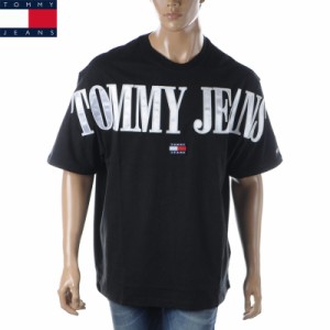 トミージーンズ TOMMY JEANS Tシャツ メンズ ブランド クルーネック 半袖 DM0DM15665 ブラック