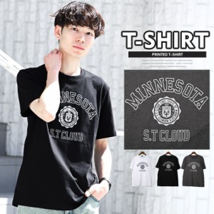 セール SALE 33%OFF Tシャツ メンズ 半袖 ロゴ プリント カレッジロゴ クルーネック 英字ロゴ カレッジ カットソー【カレッジロゴプリン