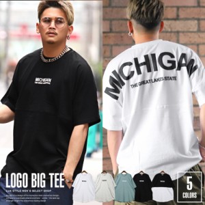 Tシャツ メンズ 半袖 ビッグシルエット 発泡プリント バックプリント ドルマンスリーブ【発泡バックロゴプリントBIGTシャツ】 aa-1530