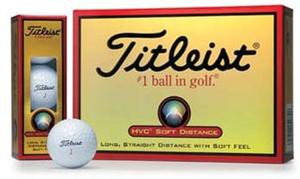 タイトリストHVC　SOFT　DISTANCE　ゴルフボール　1ダース　（12球）[Titleist　ソフトディスタンス]【■Acb■】