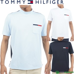 トミー ヒルフィガー ゴルフ 半袖 モックネックシャツ カラーブロック メンズ THMA305 ゴルフウェア