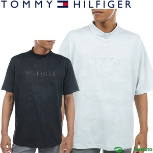 トミー ヒルフィガー ゴルフ 半袖 モックネックシャツ カモフラージュ メッシュジャガード メンズ THMA347 ゴルフウェア