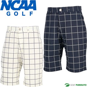 NCAA GOLF ハーフパンツ メンズ NG1019 チェック柄 短パン ショートパンツ ゴルフウェア