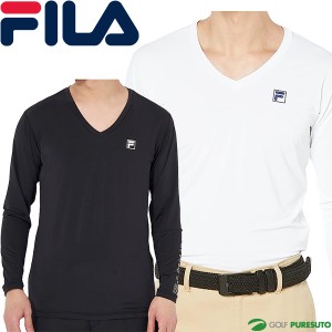 フィラ ゴルフ 長袖 Vネック インナーシャツ メンズ 743-980 ゴルフウェア アンダーウェア インナーウェア 吸汗速乾 UVカット 接触冷感