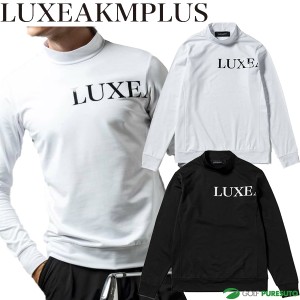 リュクスエイケイエムプラス ゴルフ 長袖 光沢ロゴモックネックシャツ Tシャツ メンズ LAT-23017 ゴルフウェア 2023年秋冬モデル LUXEAKM